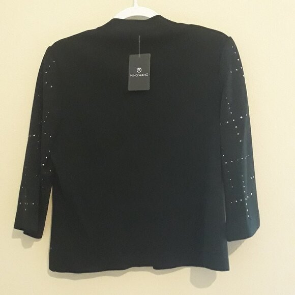 NWT Ming Wang Black Cardigan Sz S - Picture 3 of 10
